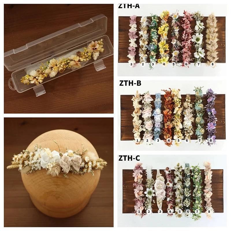Accessoires de photographie pour bébé, pleine lune, bandeau à fleurs artificielles, décoration, couv