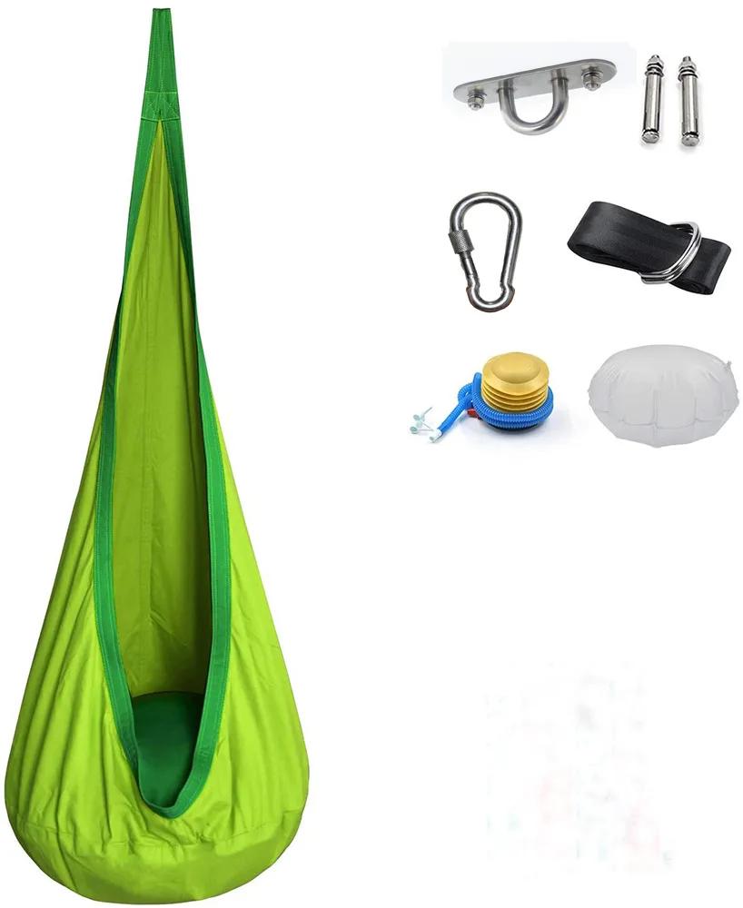 Chaise suspendue pour enfants, lit balançoire Portable en tissu Parachute, modèle de cour intérieure