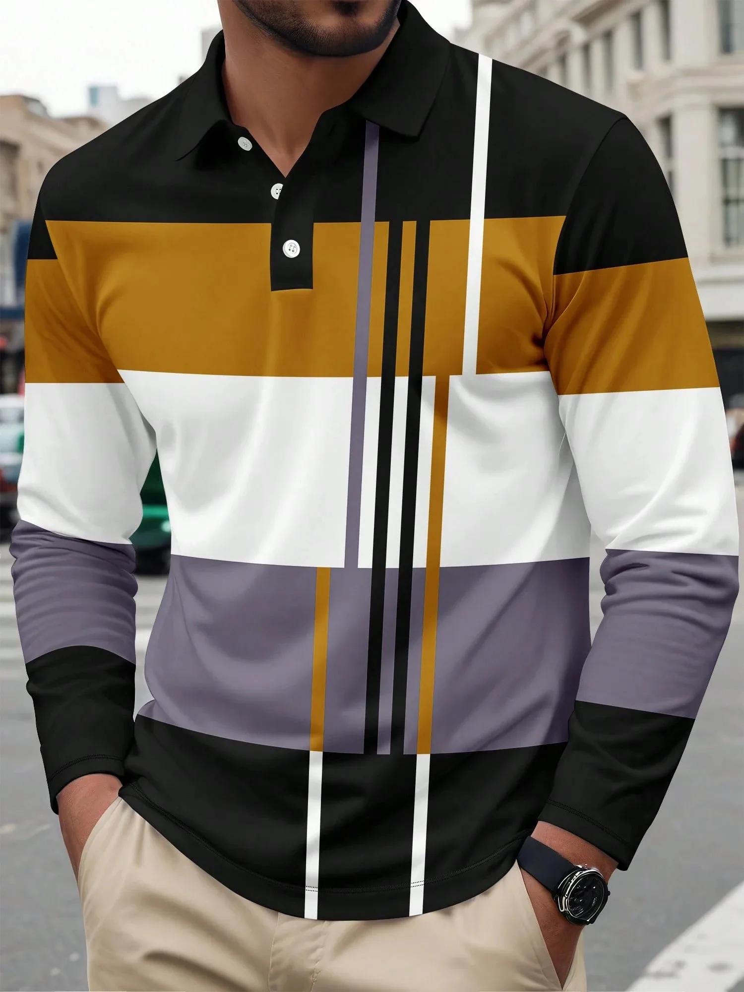 La nouvelle chemise POLO à manches longues pour hommes pour le printemps et l'automne 2025 présente 
