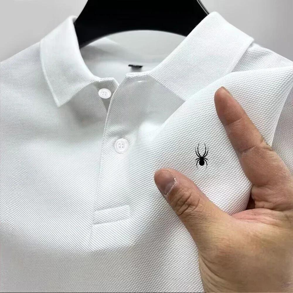 Nouveau t-shirt polo pour hommes, décontracté et polyvalent, de haute qualité, à manches courtes, im