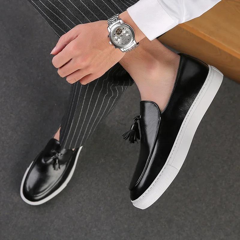 Italie hommes chaussures décontractées été mocassins en cuir chaussures de bureau pour hommes mocass