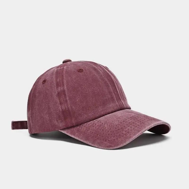 Casquette de Baseball en coton délavé pour hommes et femmes, chapeau à rabat Vintage Hip Hop, couleu