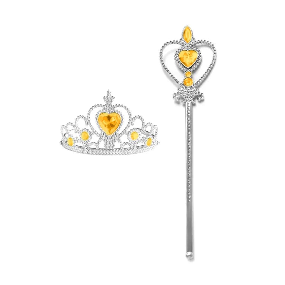 Accessoires de déguisement de princesse pour enfants, baguettes, diadèmes et couronnes pour petites 