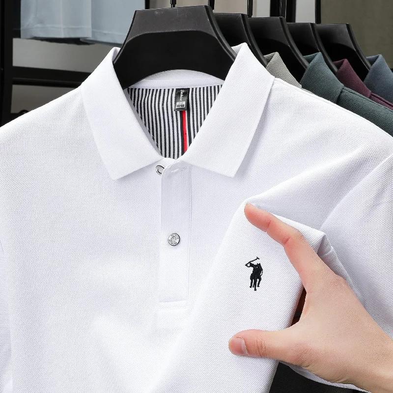 Polo homme 100% coton de luxe, broderie classique poney, confortable, tendance, nouvelle collection 