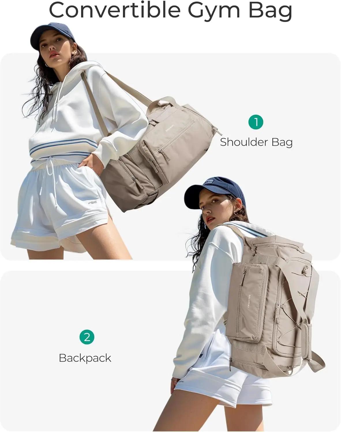 BAGSMART Sac de sport 4 en 1 pour femme et homme Sac de sport léger TSA avec compartiment à chaussur