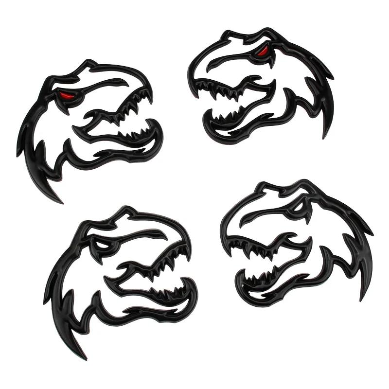 Voiture métal tyrannosaure Rex vélociraptor Raptor dinosaure Logo coffre corps Badge emblème décalco