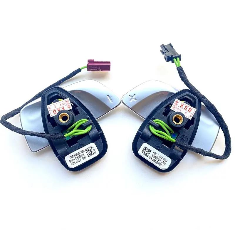 Paire de palettes de changement de volant de voiture, haute qualité, noir et argent, mise à niveau, 
