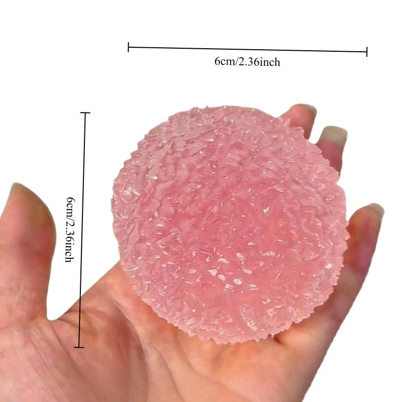Jouet anti-stress Squishy Ice Ball Maltose Fidgets, super doux, rose, mochi, à récupération lente, j