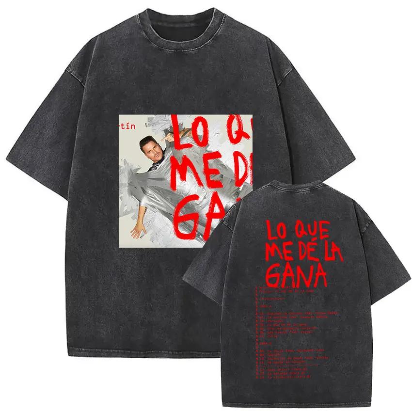 Rappeur Dani Martin Lo Que Me De La Gana Tour 2025 Vintage lavé t-shirts hommes femmes Pop Fans mode