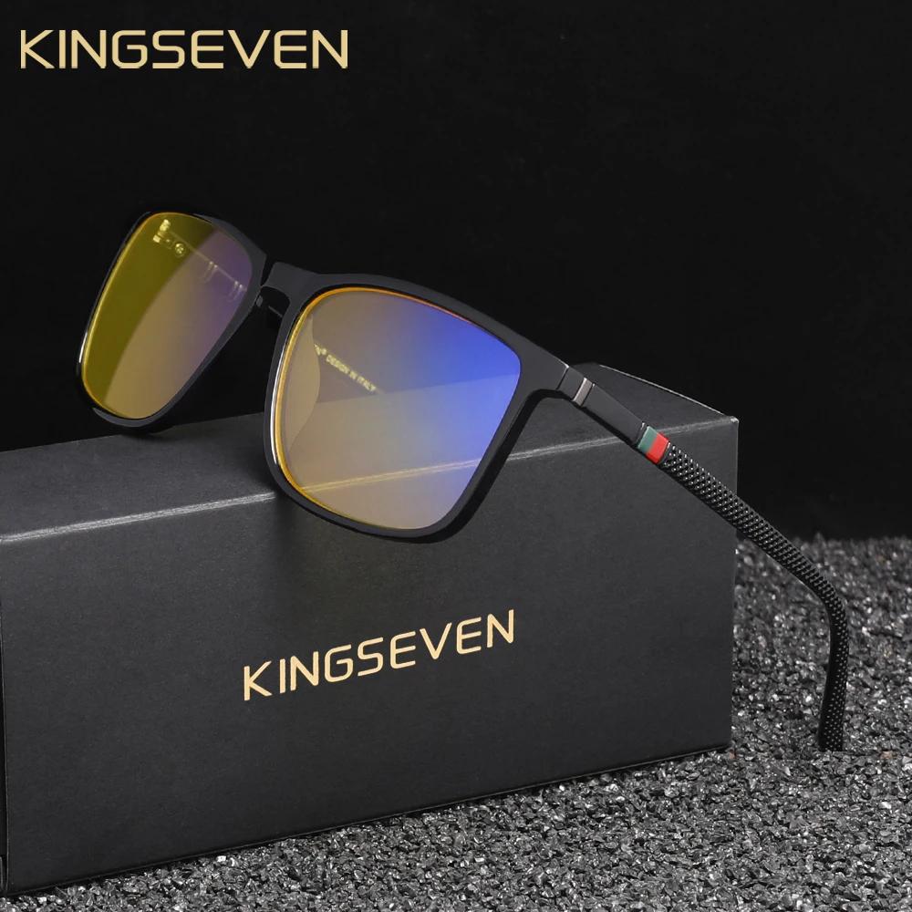 KINGSEVEN lunettes bloquant la lumière bleue hommes/femmes ordinateur Anti-rayon bleu lunettes lenti