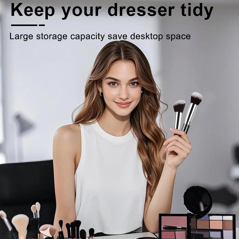 Ensemble professionnel de 14 pinceaux de maquillage doux et moelleux pour fond de teint, fard à paup