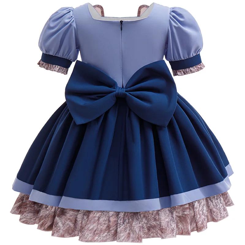 Costume de cosplay Disney Judy Hopps pour fille, robe de policière, costume de lapin Zootopia, dégui
