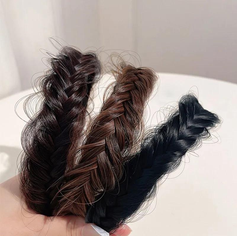 Perruque synthétique tressée torsadée pour femmes, bandes de cheveux, tresses à la mode, accessoires
