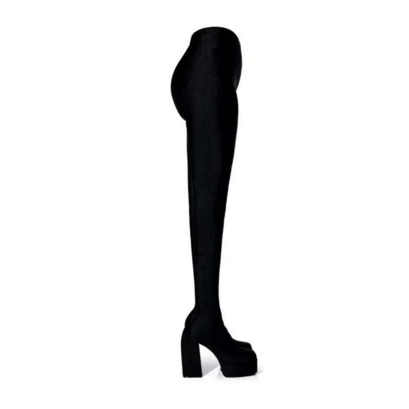 Combinaison élastique imperméable à tête carrée pour la fête de course, bottes de gril, bottes à tal