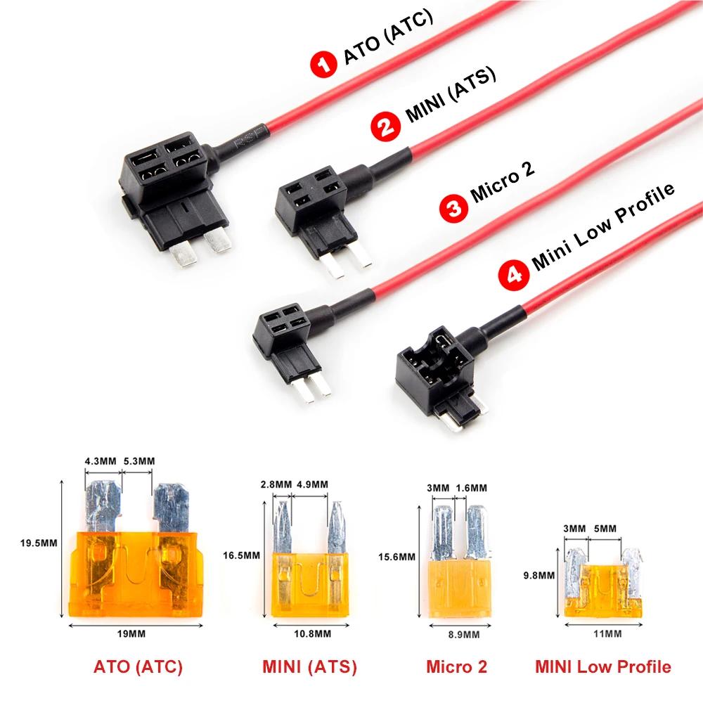 Kit de fil dur VIOFO TYPE-C HK4 avec 8 pièces, jeu complet de fusibles à Circuit pour A119MINI2/A229