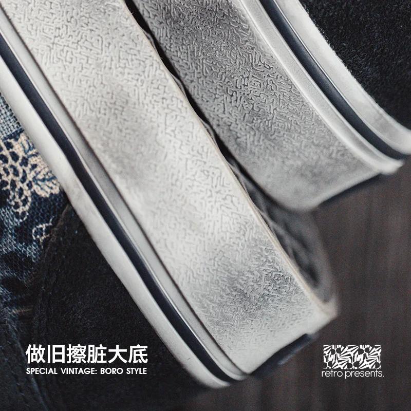 Maden-Chaussures basses en toile imprimée rétro japonaise pour hommes et femmes, marque de créateur,