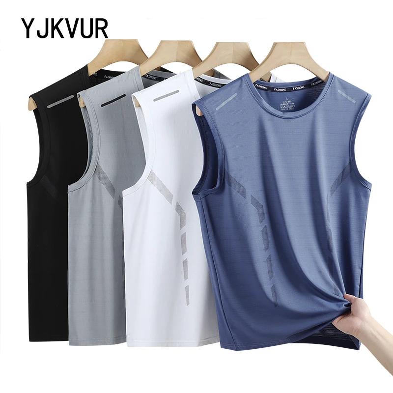 YJKVUR-T-shirt de sport respirant à séchage rapide pour hommes, haut précieux, vêtements de basket-b