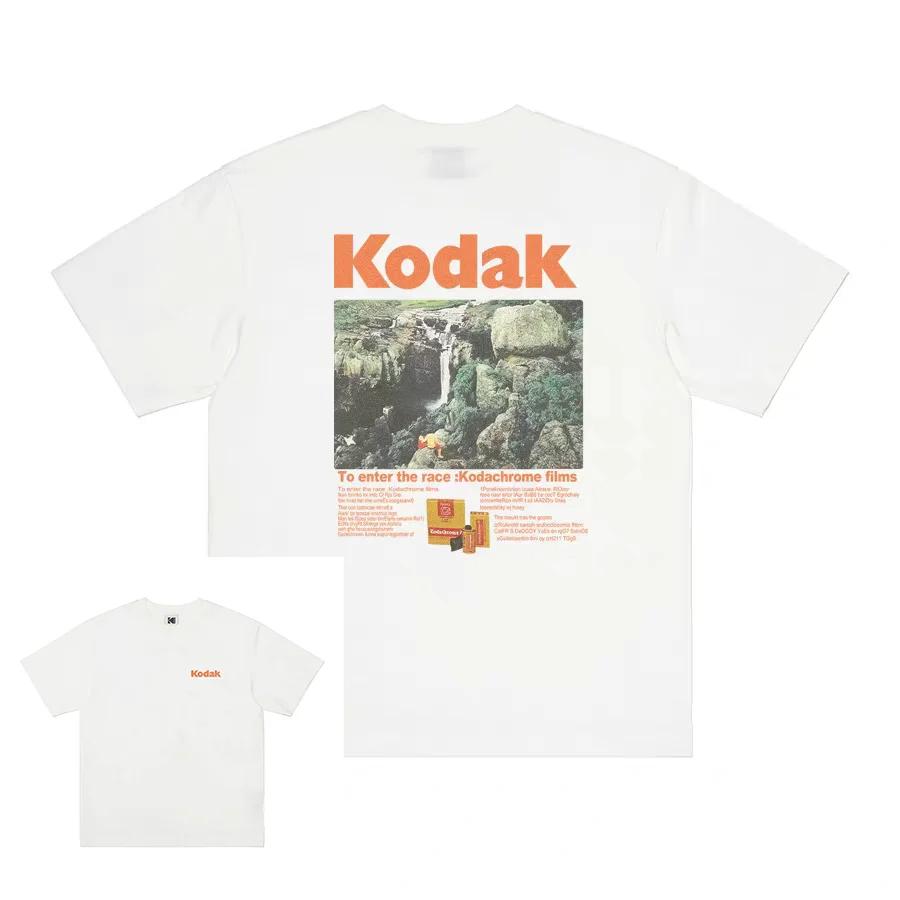 T-shirt d'été pour homme Ko Cheng en coton 100 % avec imprimé film, coupe ample à manches courtes, i