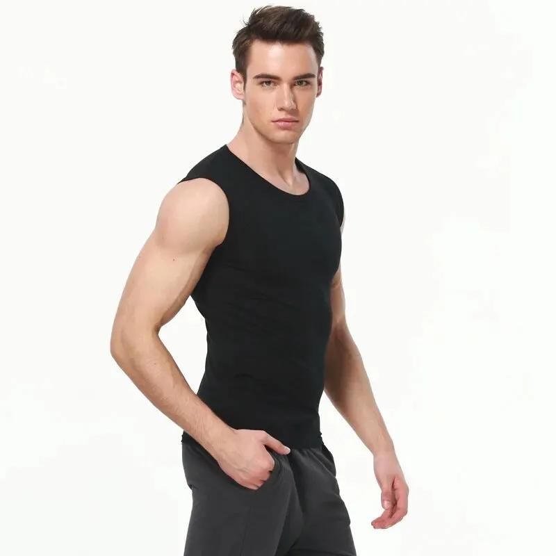 1/3/5 pièces hommes coton sans manches mince gilet jeune hommes à épaules larges sport Fitness mince