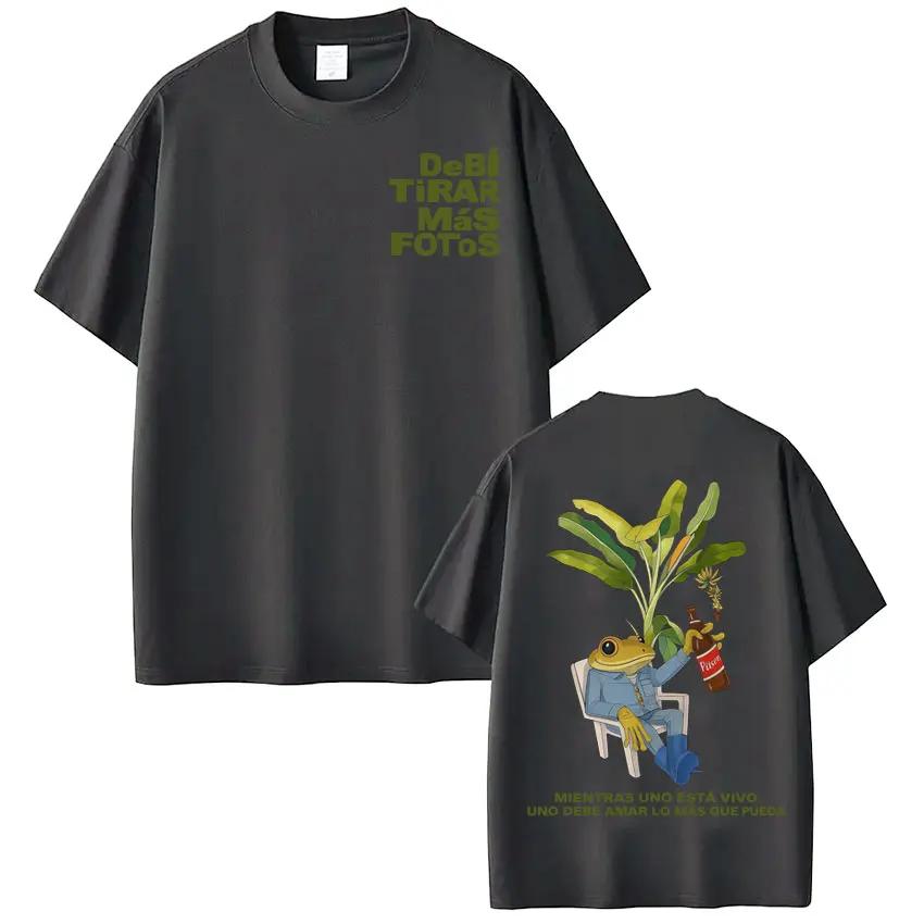 T-shirt Rapper Bad Bunny Debi Tirar Mas Fotos DTMF World Tour T-shirts Homme Femme Mode Vintage Hip 