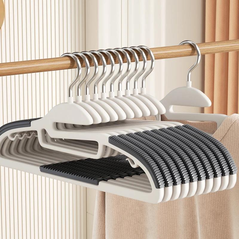Cintre domestique multifonctionnel noir/Orange/gris, 10 pièces, humide et sec, adapté aux vêtements 