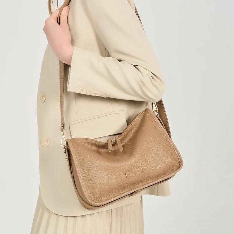 Nouveau sac à bandoulière de luxe léger pour femme, sac à main en cuir de vachette de haute qualité 