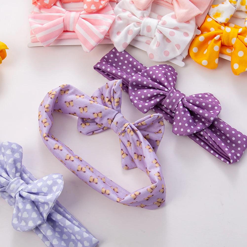 3 pièces/ensemble mignon coton arcs bébé bandeaux nouveau-né infantile élastique bandeaux garçons fi