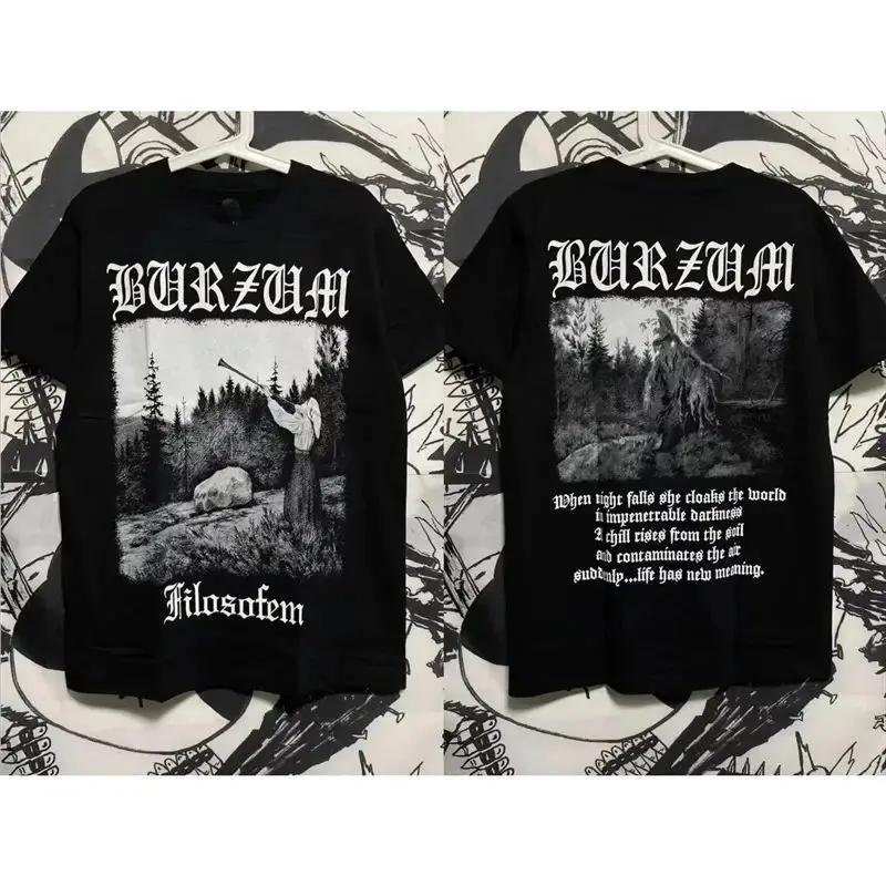 Heavy Metal Rock Band imprimé à manches courtes rétro Y2K T-shirt décontracté ample Streetwear unise