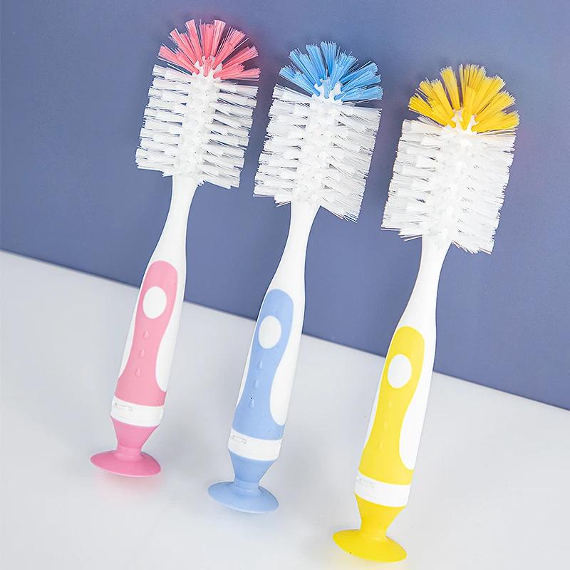 2 en 1 mère-enfant en Nylon biberon tasse brosse de nettoyage support d'aspiration Type alimentation