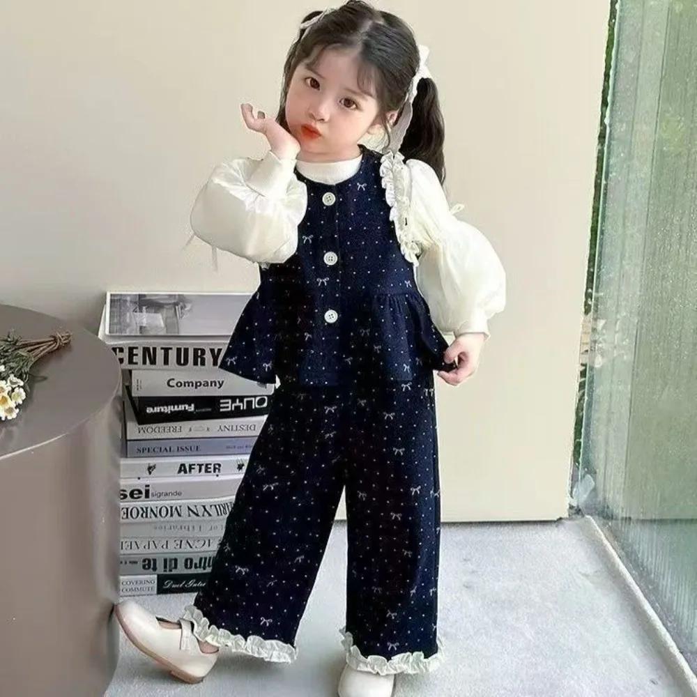 Bear Leader – vêtements d'automne pour enfants, Imitation Denim à volants, vêtements pour filles, gi