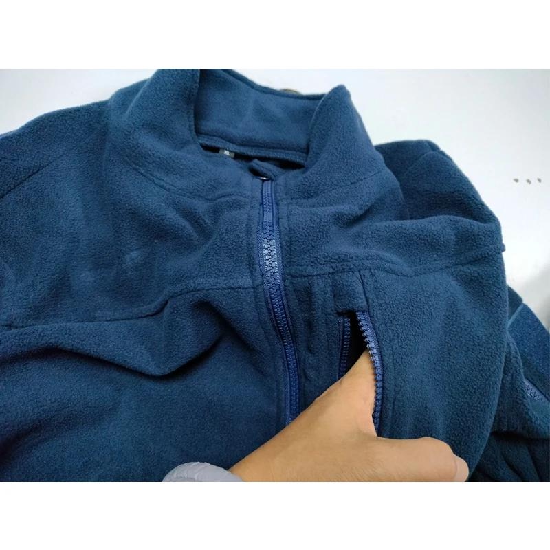 Veste polaire pour hommes, manteau tactique pour Sports de plein air, col montant, fermeture éclair 