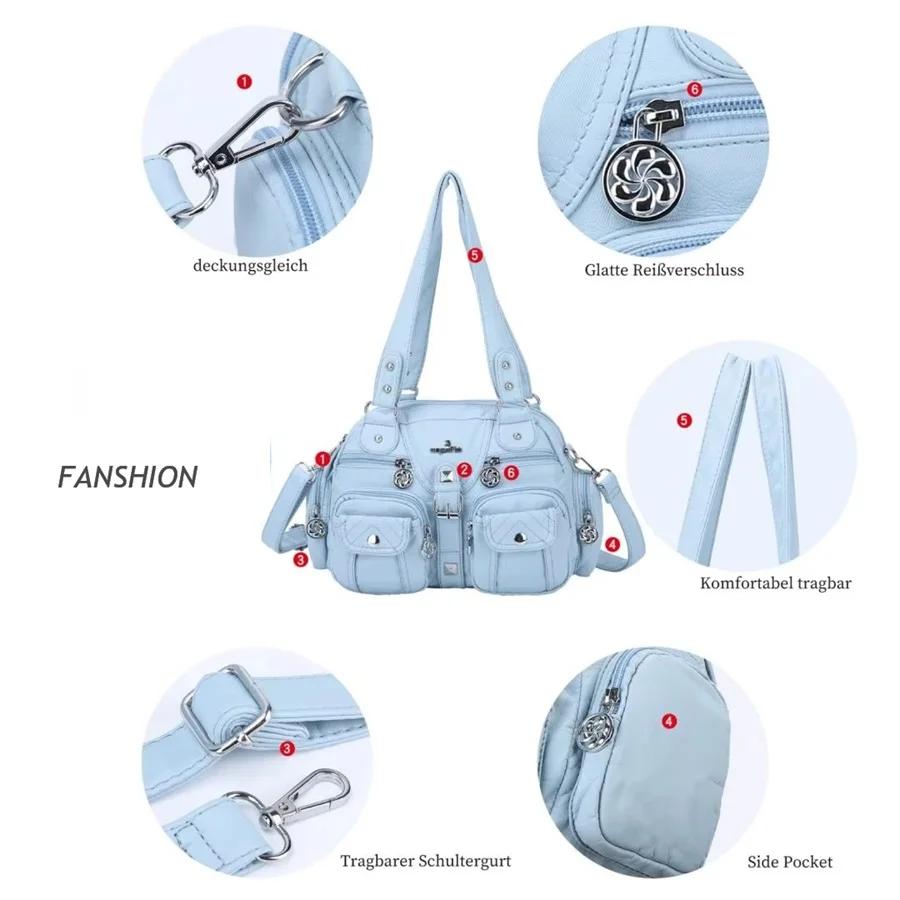 Sacs à main vintage pour femmes, sacs à bandoulière en PU tendance, sacs à main à poignée supérieure