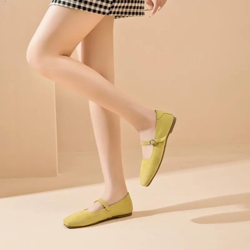DIMANYU – Chaussures Mary Jane pour femmes, nouvelle collection 2026, en daim, antidérapantes, balle