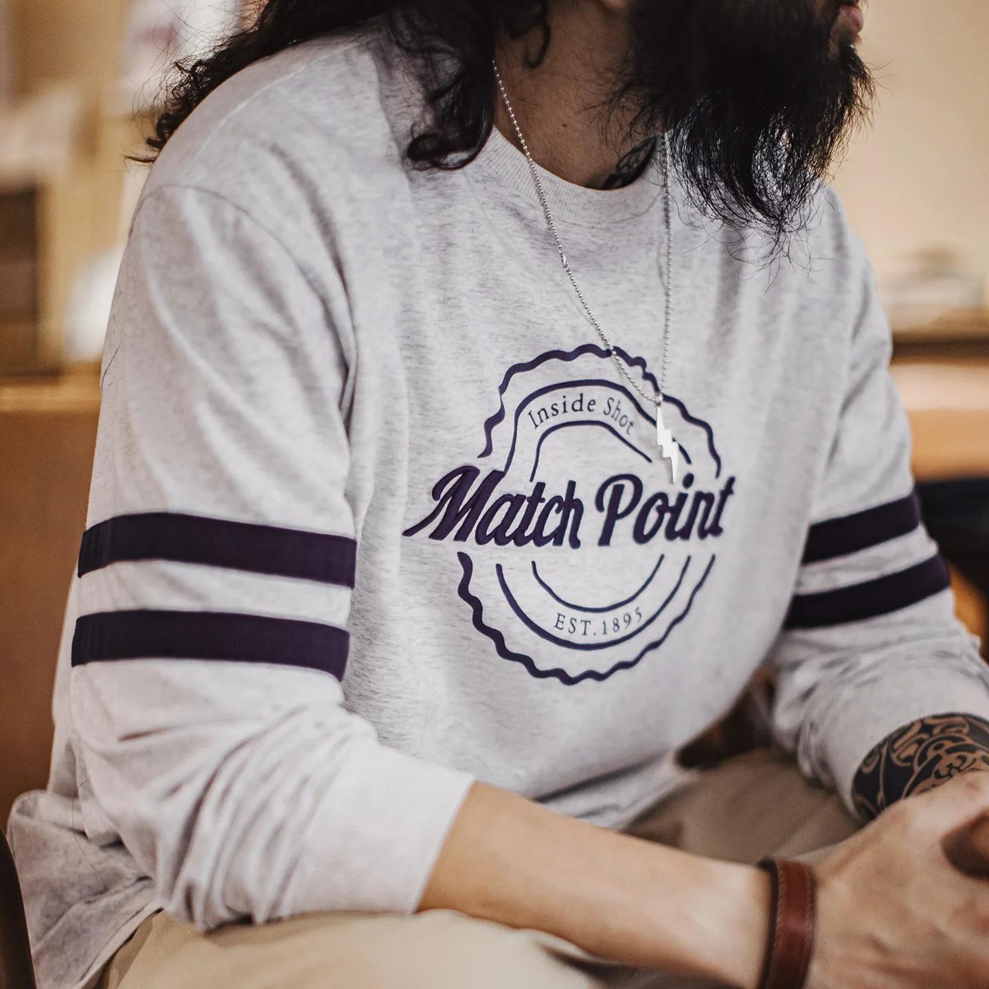 Sweat-shirt rétro à rayures brodées pour hommes, gris, léger, col rond, manches longues, pull en tri