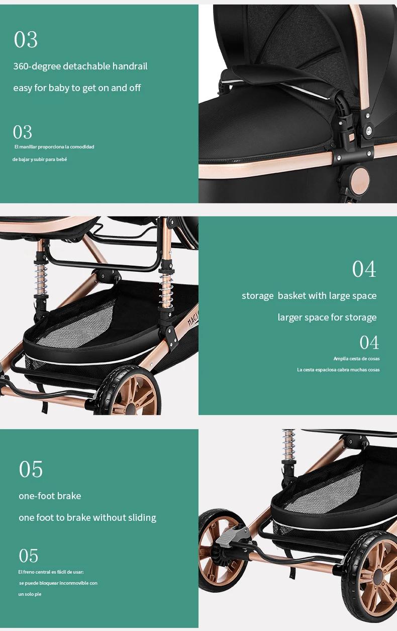 Poussette bébé 3 en 1 pour nouveau-nés, voiture pour bébé, landau Portable, chariot léger avec fonct