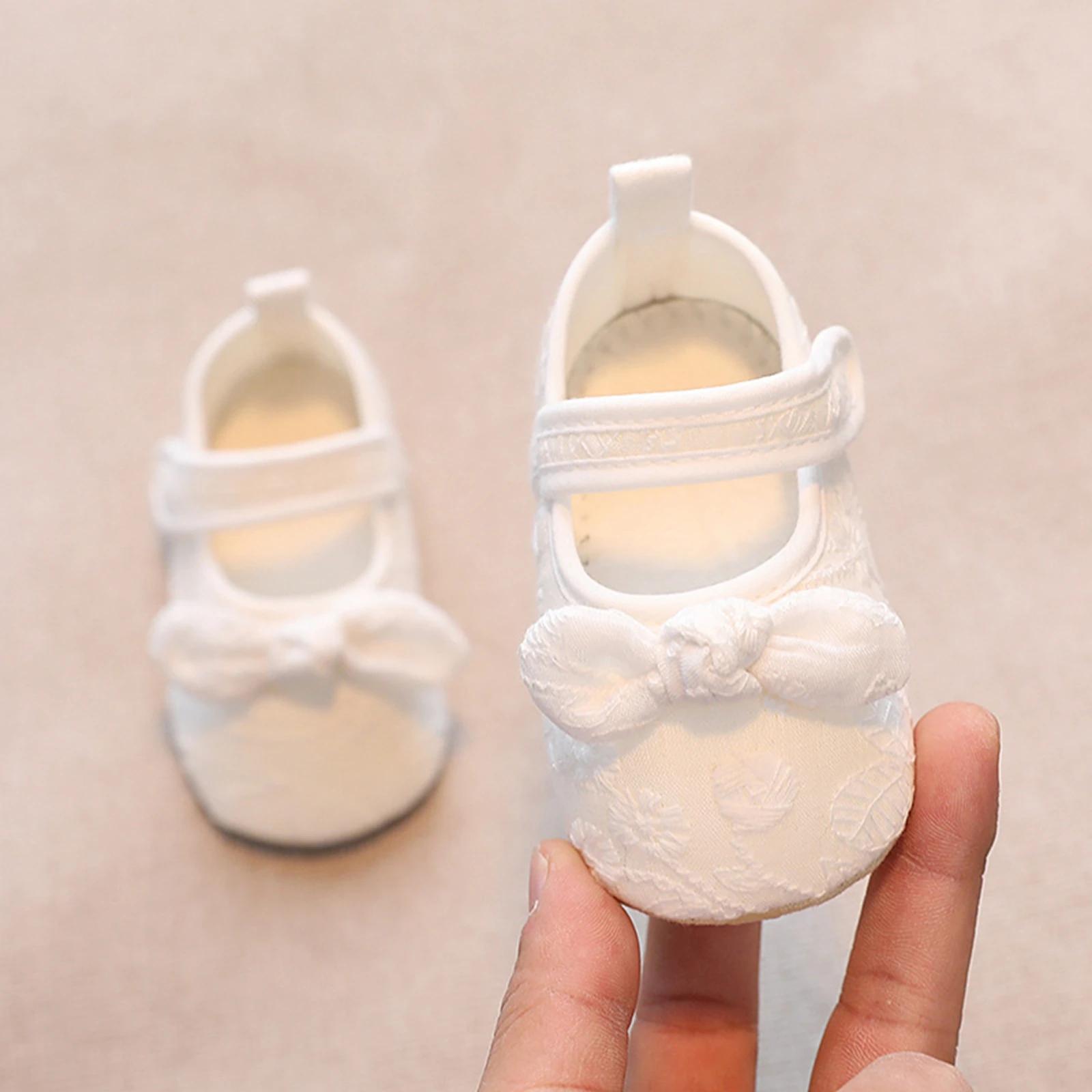 Chaussures bébé fille antidérapantes dentelle - Premiers pas souples printemps automne - Chaussures princesse