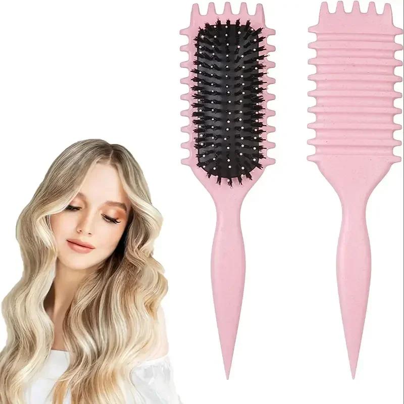WANMEI 5 Pc démêlant style peigne ensemble Curl bonbons Bursh courbé queue de Rat peigne bord contrô