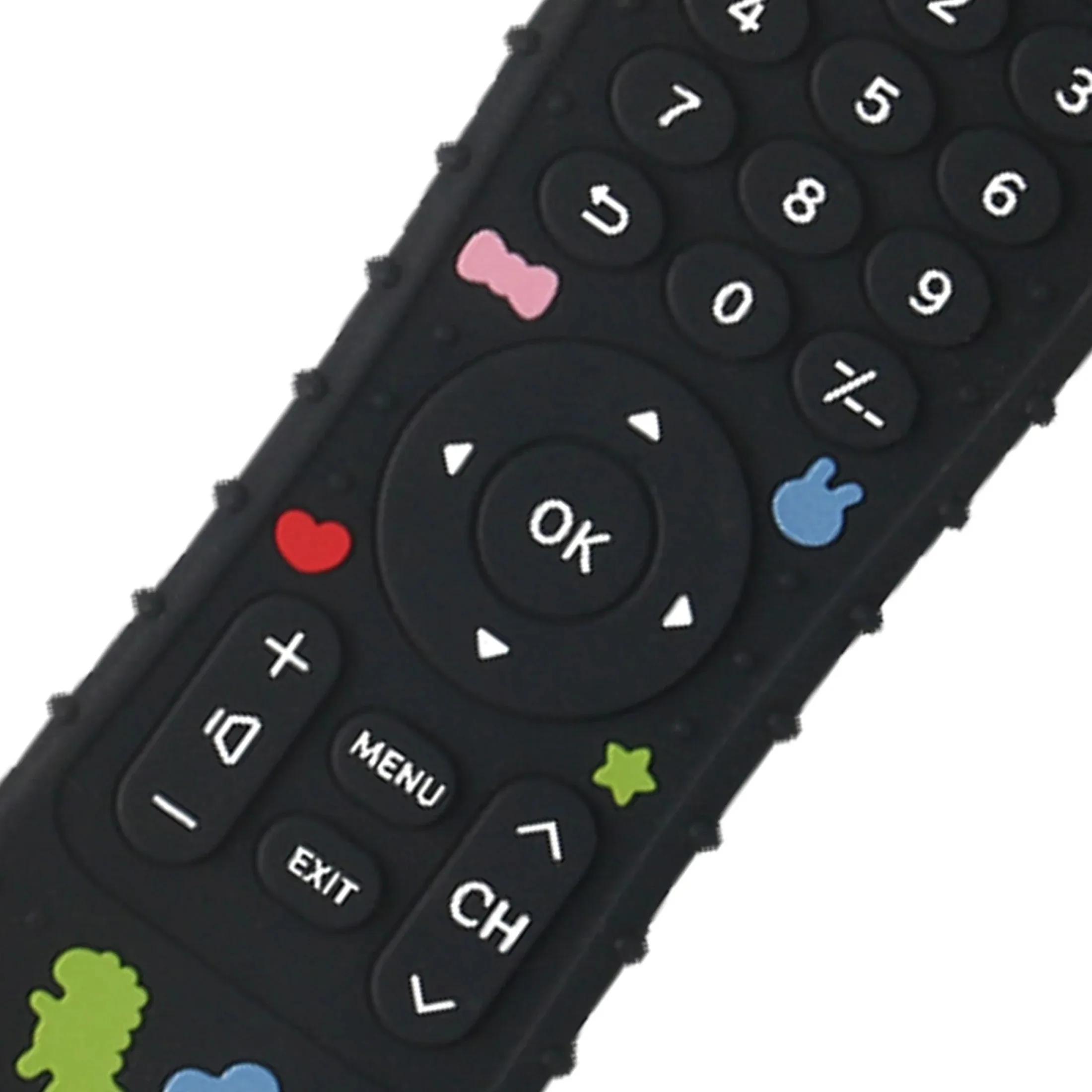 1/4 pièces Silicone bébé jouets TV télécommande forme anneau de dentition jouet sans BPA Silicone de