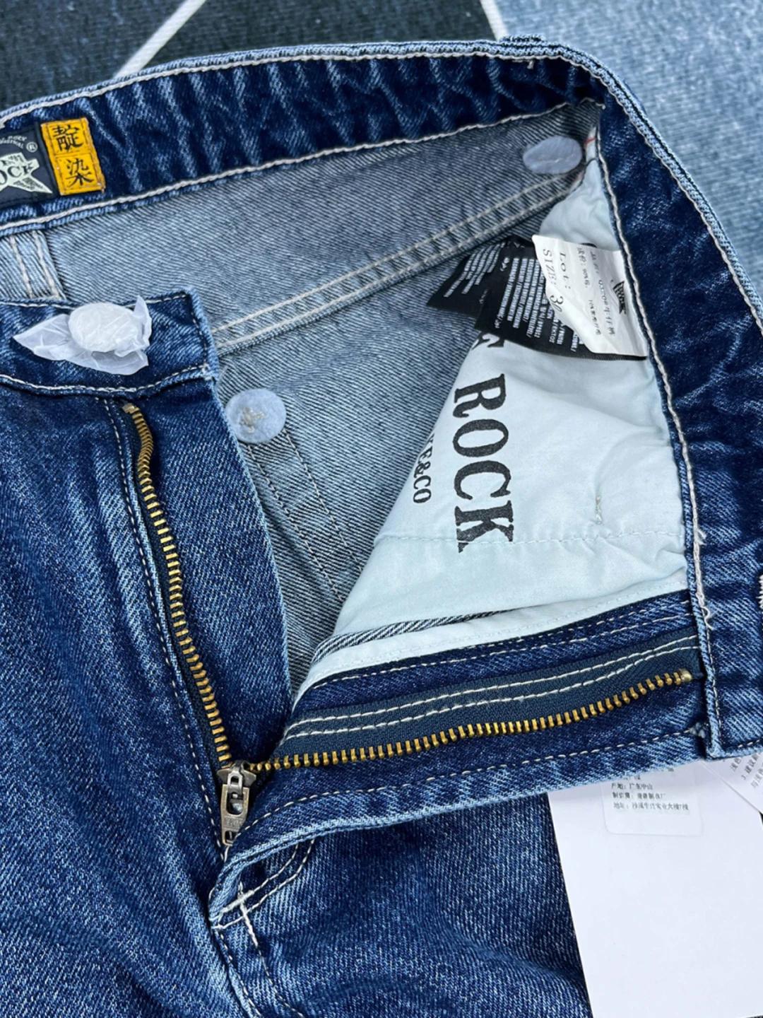 Jean droit rétro américain pour hommes, ample, délavé, multi-poches, pantalon décontracté, nouvelle 