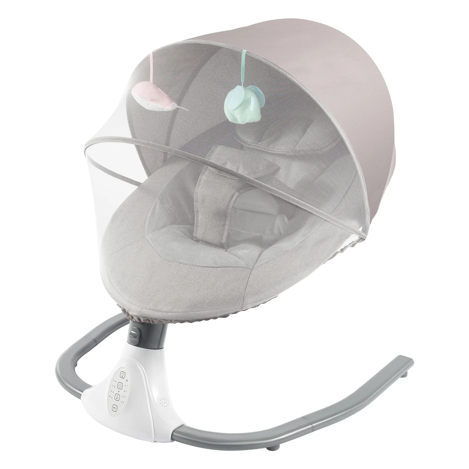 Berceau électrique pour bébé, chaise à bascule automatique pour nouveau-né avec musique Bluetooth et