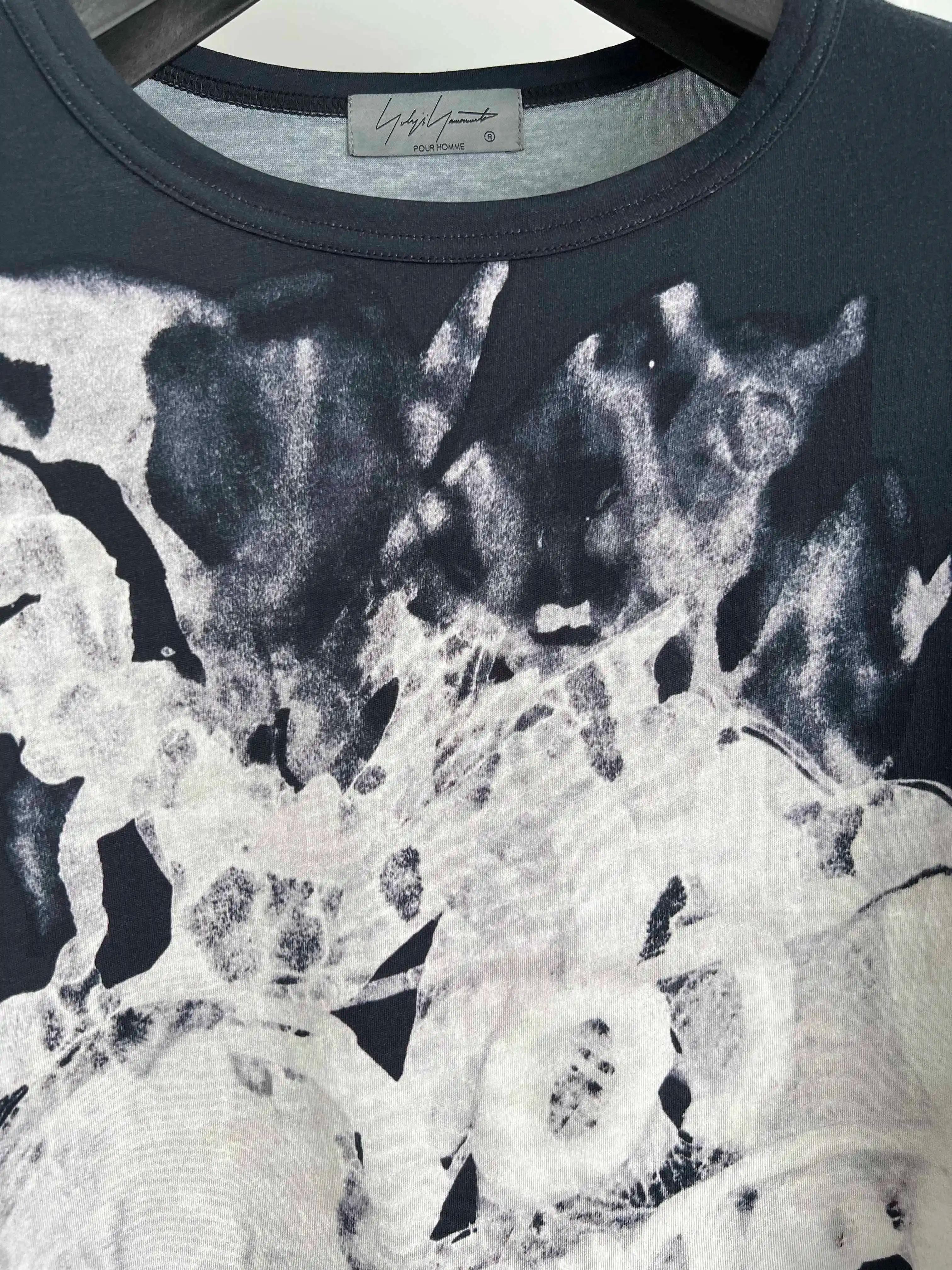 Pull tricoté en pur coton, design original de TOP-YAMAMOTO, imprimé teint par nouage, sur le thème s