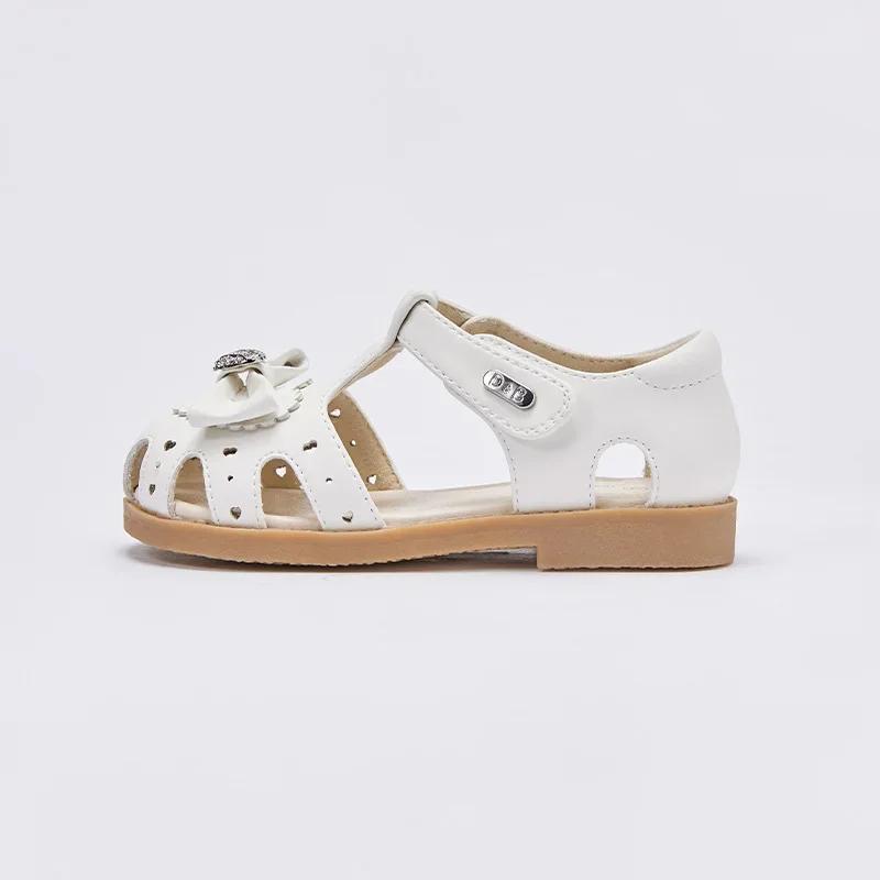Dave Bella bébé filles sandales été belles chaussures en cuir souple enfants princesse chaussures en