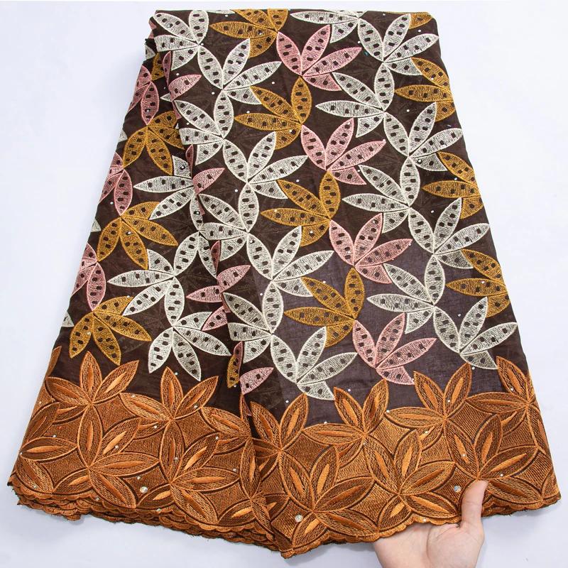 NigWin-Tissu Africain en Dentelle de Coton Suisse Tyys, Haute Qualité pour Robe de Soirée Française,
