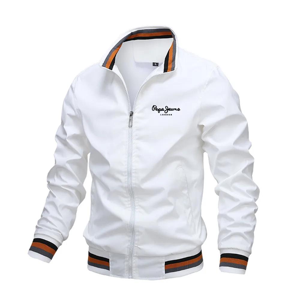 Automne et hiver hommes col montant décontracté veste à glissière Sports de plein air manteau coupe-