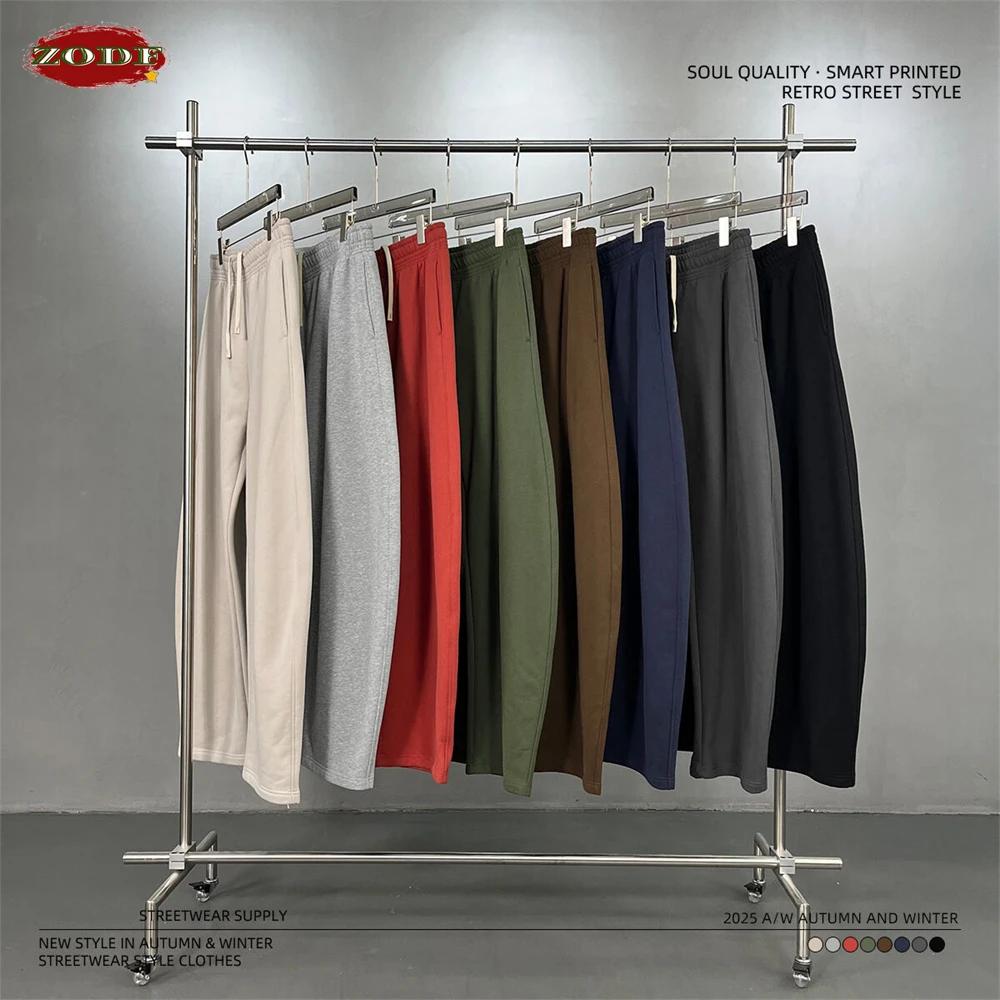 ZODF 2025 hiver 430gsm homme polaire pantalon droit unisexe décontracté surdimensionné épais garder 