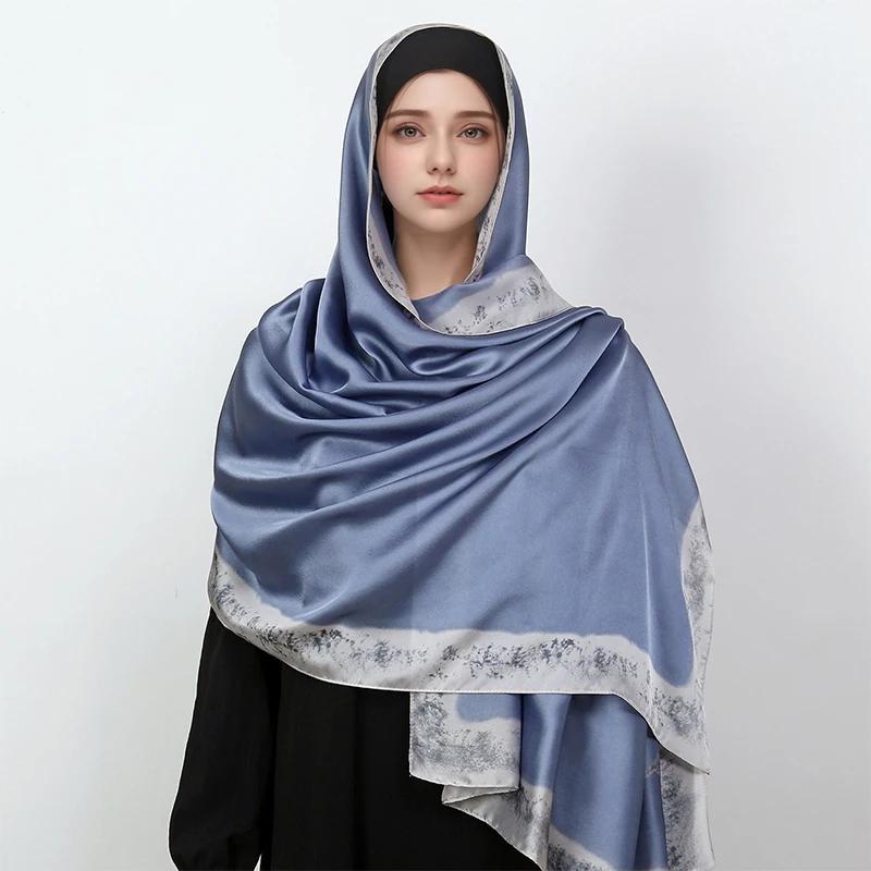 Foulard Carré en Soie Imprimée pour Femme, Design Luxueux, Châle Grande Taille, Bandeau Valide ens, 