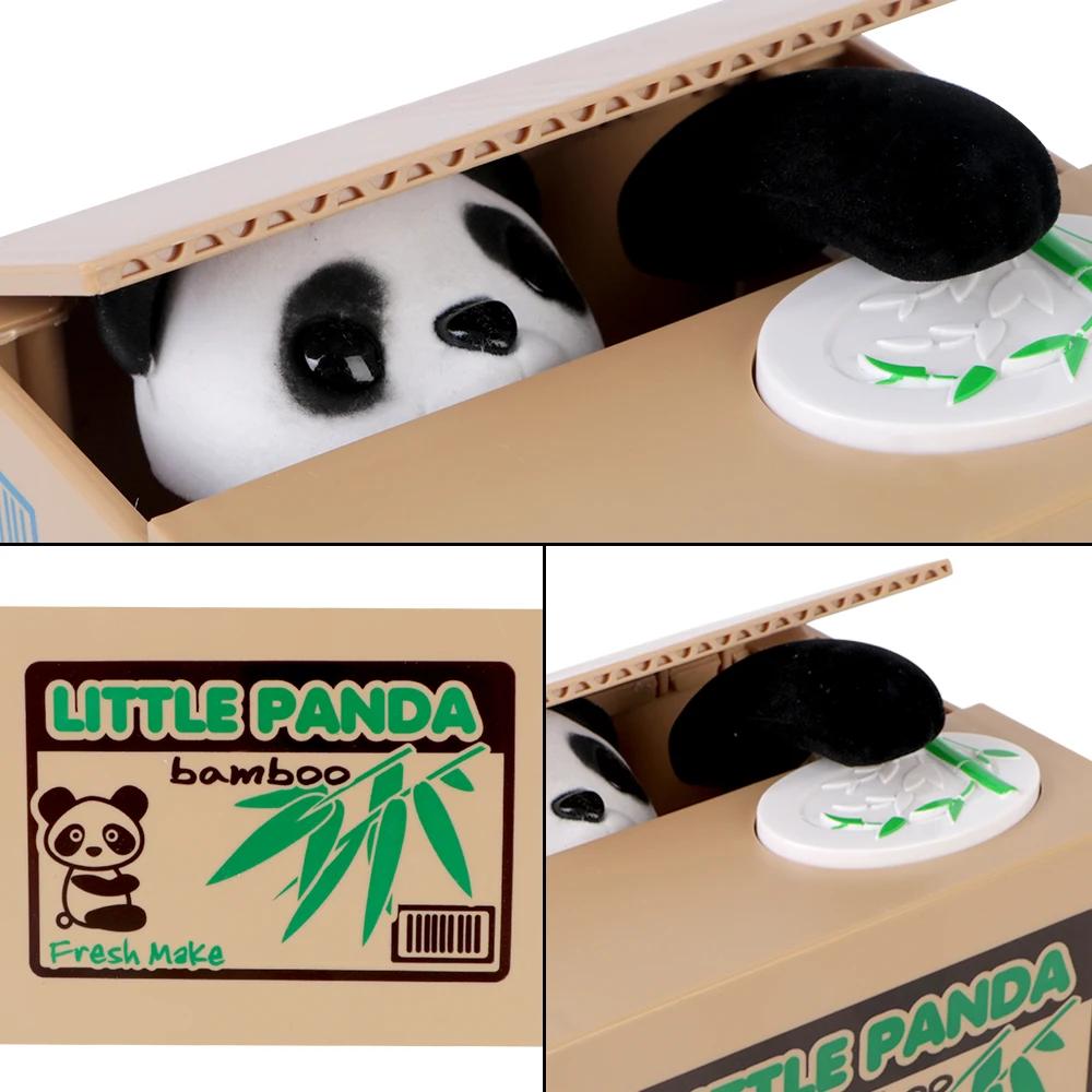 Coffrets d'argent électroniques automatisés Panda chat vol banque de pièces décor à la maison offre 