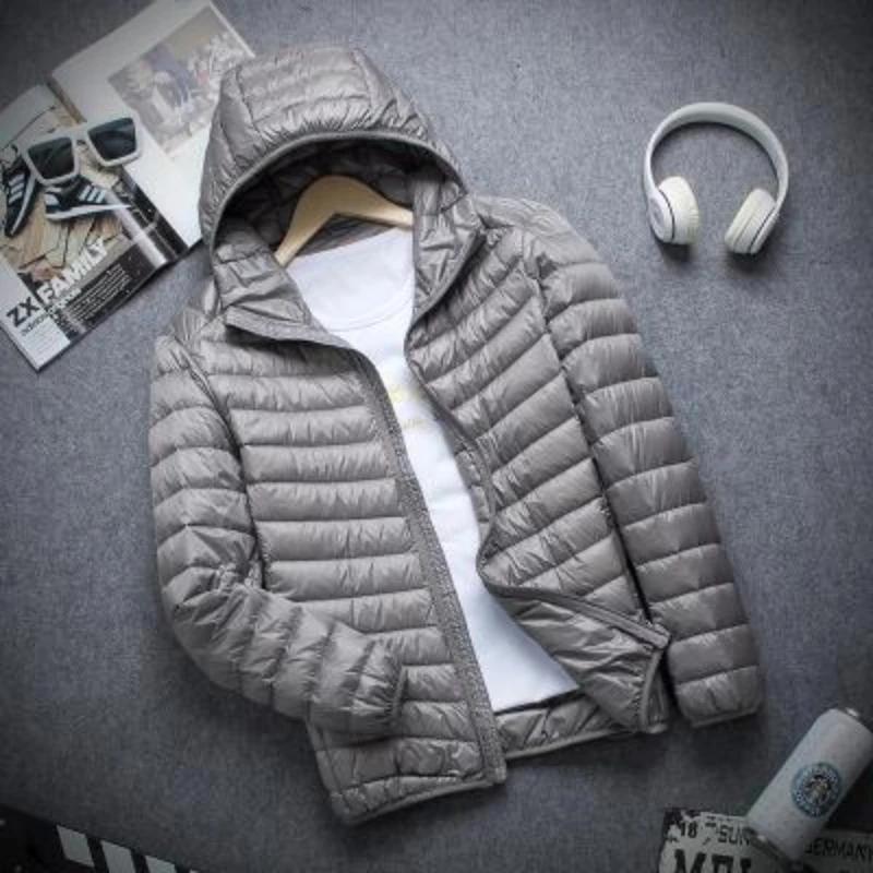 Nouvelle marque automne hiver doudoune légère hommes mode à capuche court grand Ultra-mince léger je