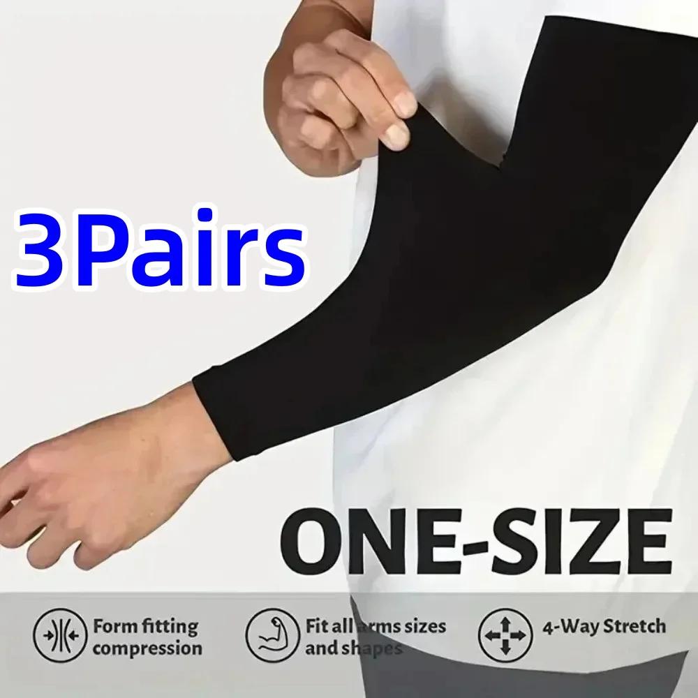 3 paires de manchons de protection solaire UV pour les bras – Protection respirante, utilisables pou