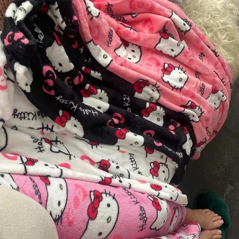Nouveau Pantalon de Pyjama Hello Kitty 2026 pour Femme, Motif Anime, Pantalon de Pyjama Dessin Animé